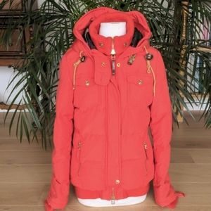 True Religion down filled red puffer jacket, size S-M